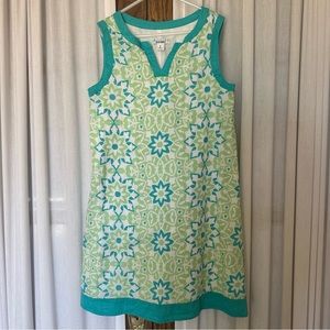 Old Navy Green Print Shift Tunic Dress